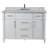 48” Single Vanity Set With White Carrara Marble Top and Mirror-496726716