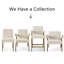 Tabouret de comptoir en bois avec accoudoirs en lin 25,5 po Bilon-786654779