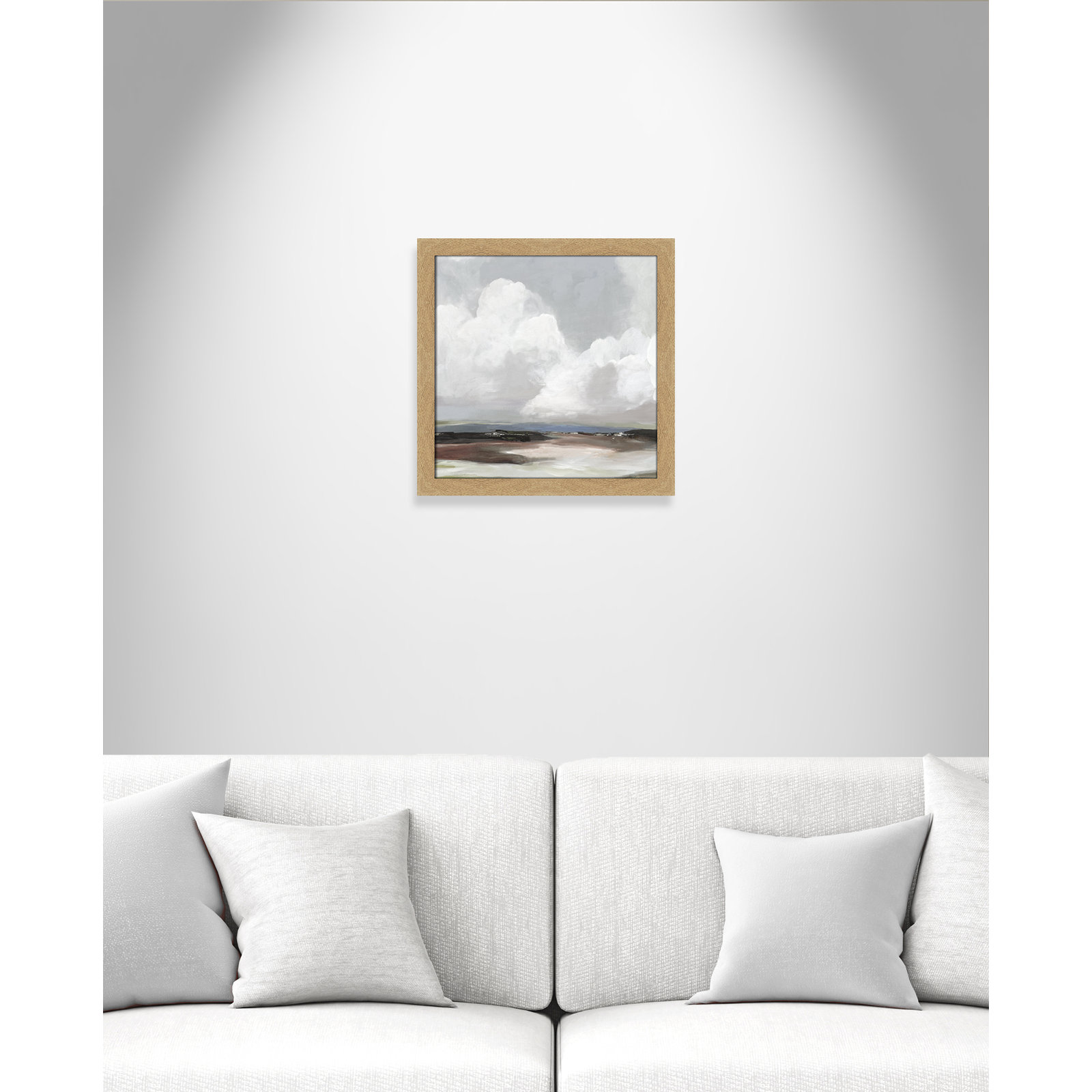 Avron "Morning Air" Painting, 18" H x 18" W x 1.12" D, Natural Framed