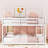 Arvill Twin Over Twin House Floor Bunk Bed With Headboards And Guardrails-369012727