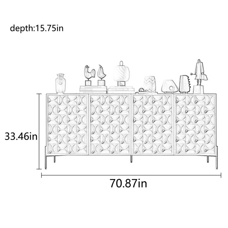Armoire multifonctionnelle en bois massif