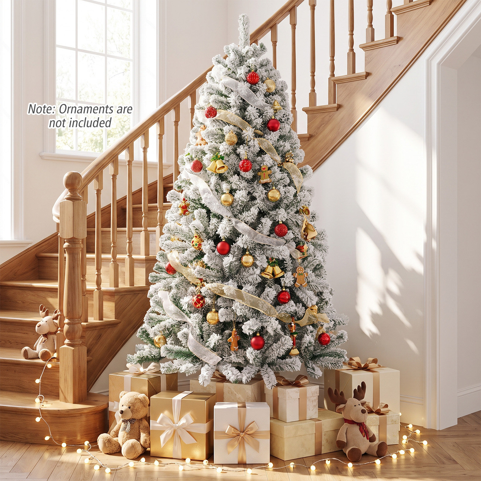 Frosted Pine Christmas Tree, 6'