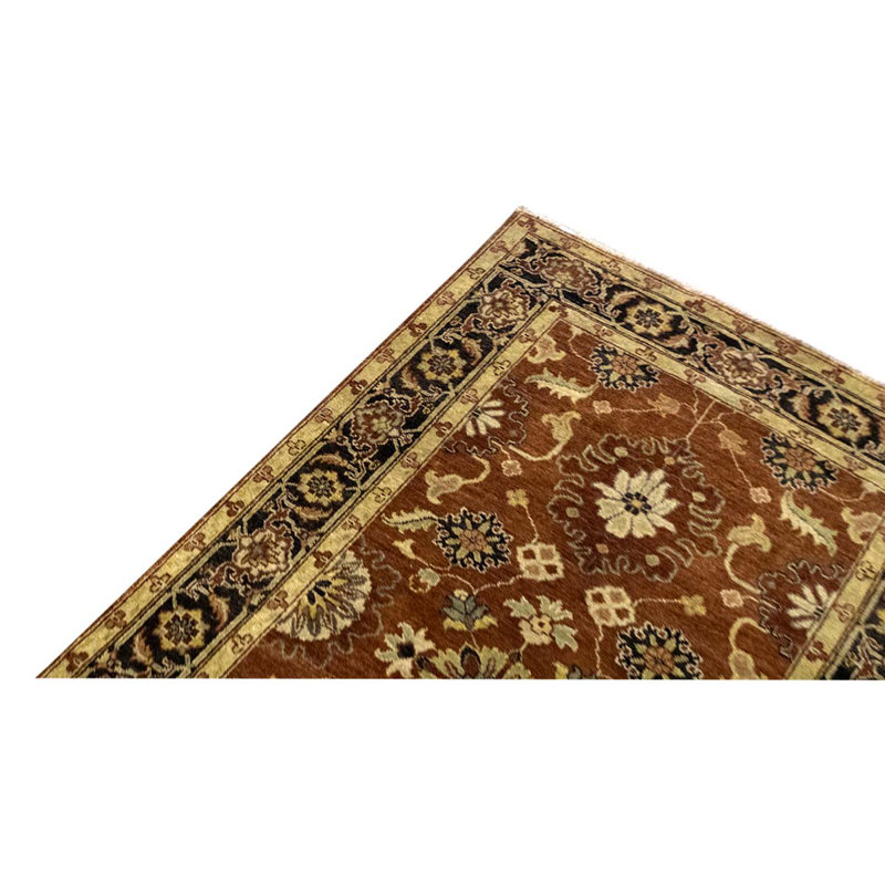 Tapis oriental rouge / gris anthracite / beige en laine 3 pi x 5 pi 1 po Oriental