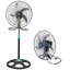 Ventilateur industriel de plancher et de support oscillant 2 pales 2 en 1 Znergy