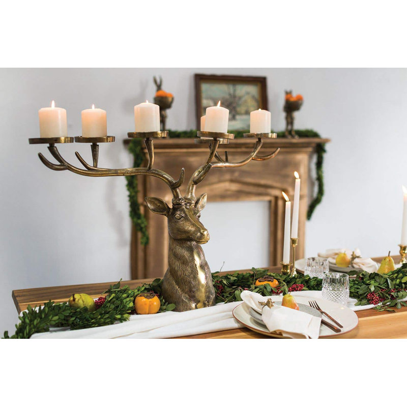 21'' H Metal Tabletop Candelabra