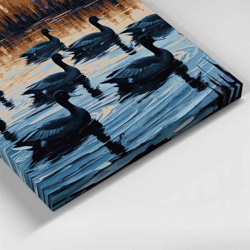 «Birds American Coot», art mural sur toile, H 11 po x l 14 po
