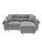 78'' Upholstered Cloud Fleece L-Shape Sofa-628006690