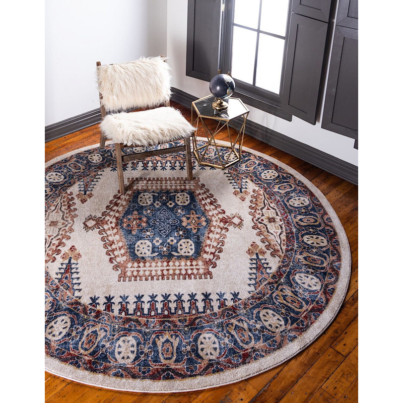 Ulla Oriental Indoor Rug, Round 8'