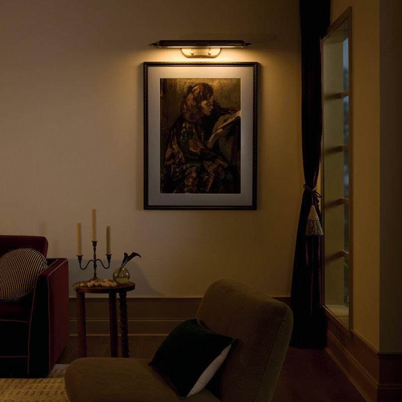 Applique murale 2 lumières 29,25 po Caillier en bronze laqué Caillier, H 4,75 po x l 29,25 po x P 7 po, Bronze laqué