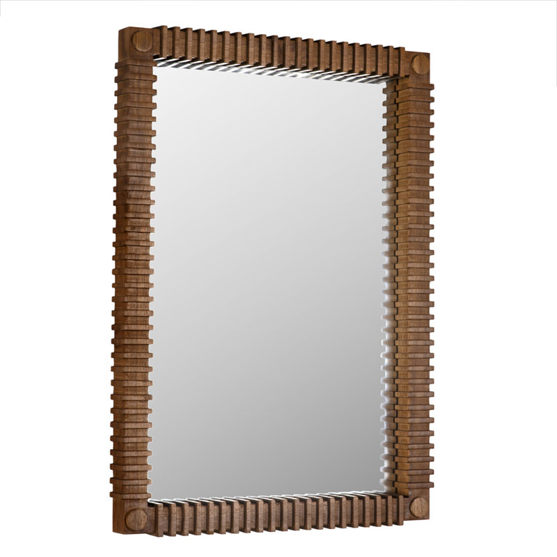 Rift Rectangle Solid Wood Mirror