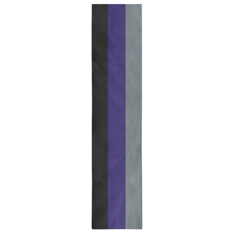 Chemin de table de basketball, L 72 po x l 16 po, Croisé en coton, Phoenix noir / mauve / gris