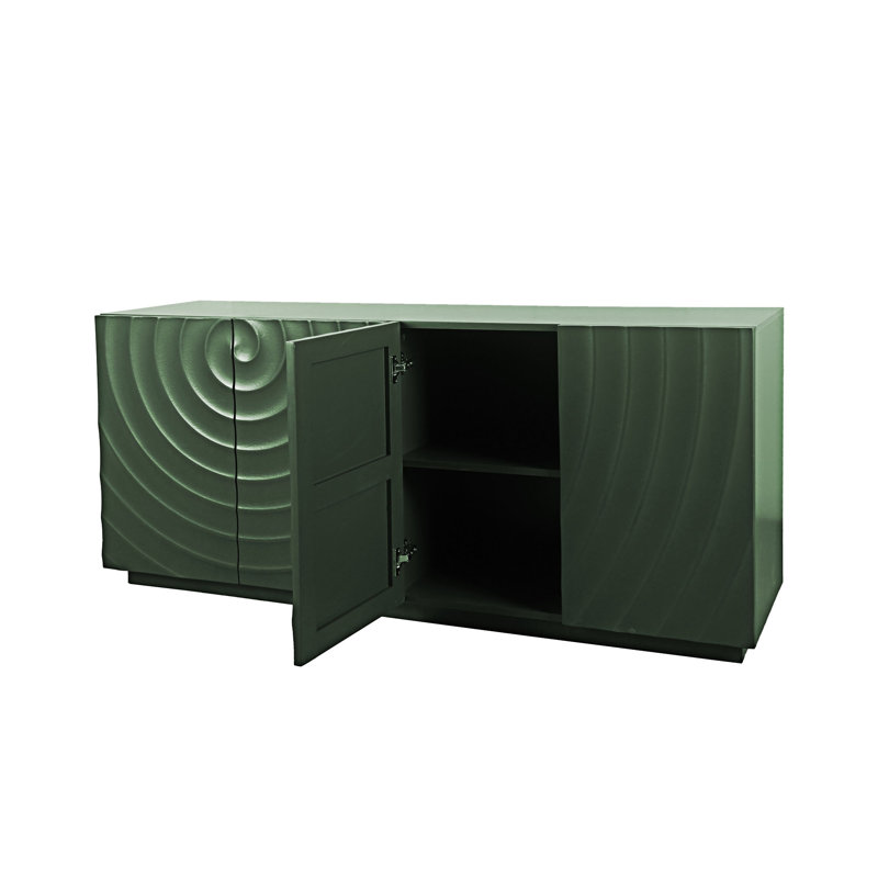 Armoire de rangement avec 4 portes, buffet avec portes en bois massif