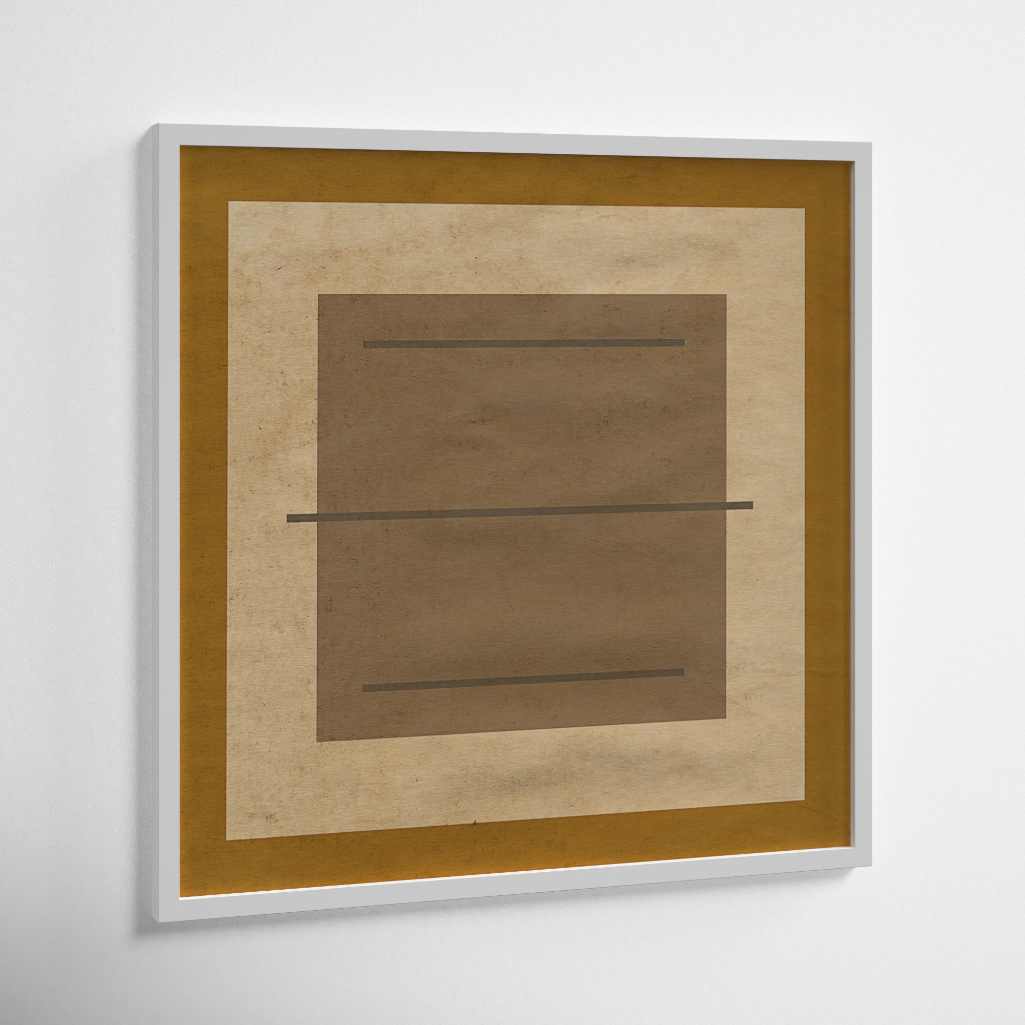 Amarillo Alberto by Oliver Gal, 14" H x 14" W x 0.5" D, White