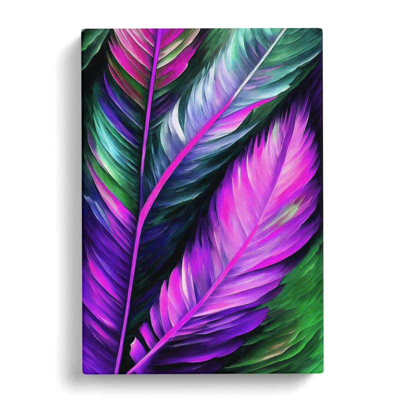 Beautiful Feathers No.3 - Unframed - Wrapped Canvas, 50cm H x 35cm W x 3cm D