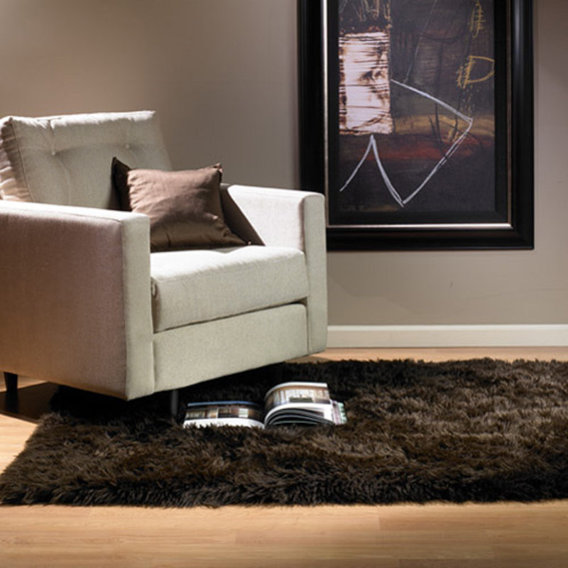 Brown Bear Brown Area Rug, Rectangle 4'7" x 6'7"