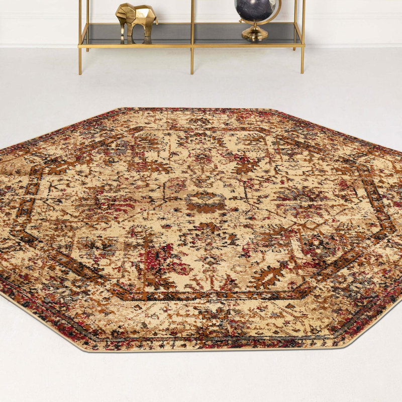 Alameda Geometric Indoor Rug, Octagon 3'1"