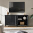 Armoire incurvée de rangement transitionnelle à 2 portes de l 32 po Lucious