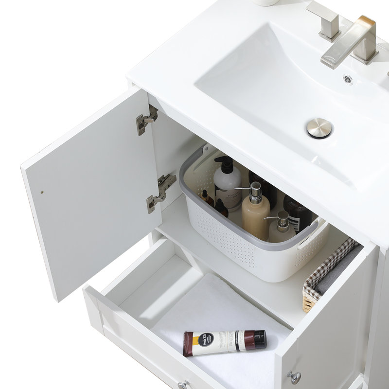 Ensemble de meuble-lavabo simple 30 po blanc moderne