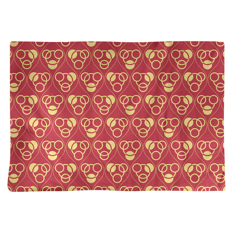 Napperon en coton 18 "Classic, Rouge/jaune, Coton