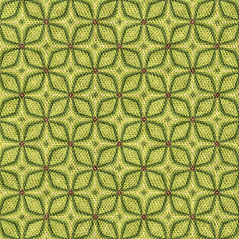 Tapis vert à motif géométrique Bevilacqua, Carré 6 pi