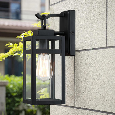 Schlesinger Matte Black Outdoor Wall Lantern