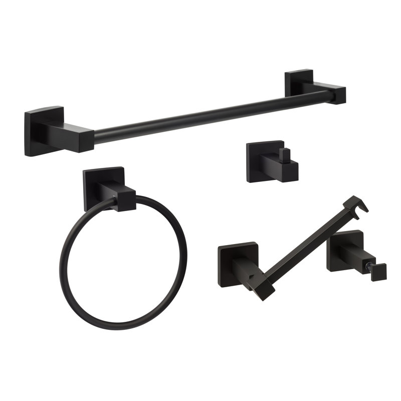 Baden Series Bath Set, Flat Black