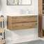 100mm Single Bathroom Vanity with Ceramic Basin
