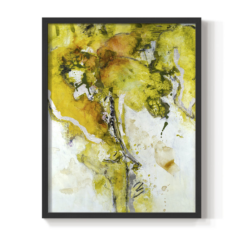 Golden Foliage II, reproduction encadrée - bois massif, Noir, H 10 po x l 8 po