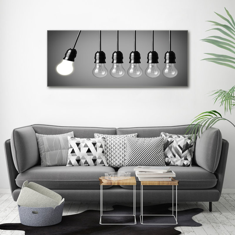 Six Light Bulbs - Wrapped Canvas Print