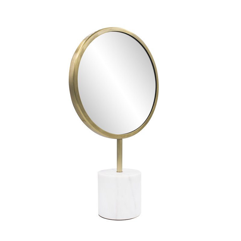 Wirksworth Metal Table Mirror, 19" x 9, Round