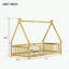 Lit simple en forme de tente avec garde-corps-625849616
