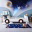 Lit voiture simple avec tablettes de rangement-97530314
