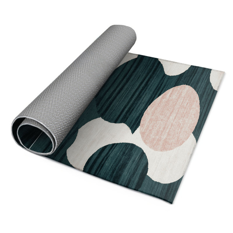 Watercolor Beige Indoor and Outdoor Area Rug, Rectangle 4' x 6'