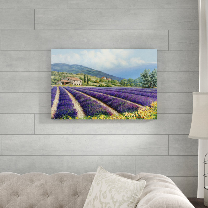 Fields of Lavender by Michael Swanson - Painting, 51cm H x 76cm W, Wrapped Canvas