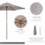 Lakewood Garden Parasol Pulley Operated Patio Umbrella-984203871