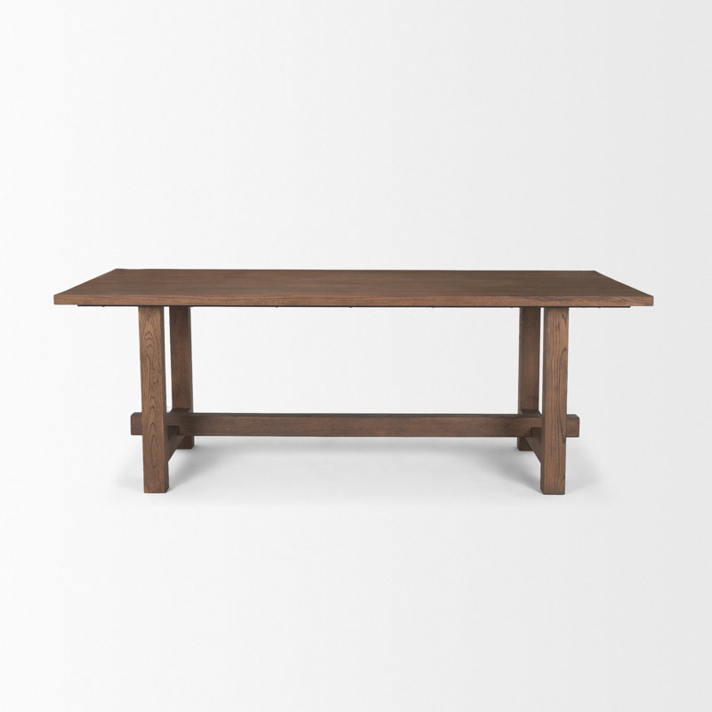 Suke Solid Wood Dining Table, Brown