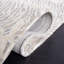 Tapis gris clair / ivoire en coton et viscose Glamour-86777676