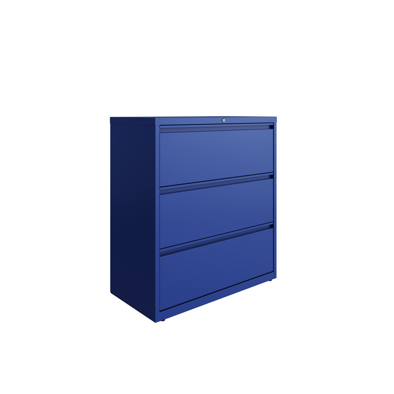 36'' Wide 3 -Drawer Steel File Cabinet, Blue