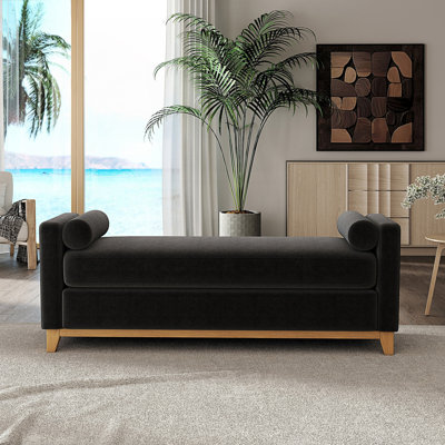 Banc rembourré avec coussins