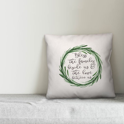  Bless the Family Indoor/Outdoor Throw Pillow