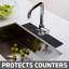 Tapis de séchage pour évier de cuisine Faucet Splash Guard - absorbant, imperméable et lavable à la machine