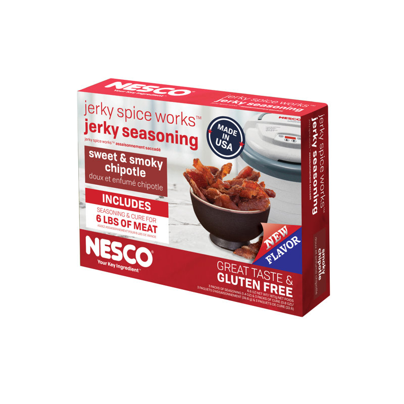 Assaisonnement pour saucisses sèches Chipotle de Nesco, paquet de 3
