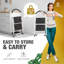 Folding 2-Step Ladder with Extra Wide Anti-Slip Pedal & Hand Grip, Multiple Colours Available-1038217245
