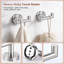 2-piece Set Double Towel Hook For Wall Mounted, Stainless Steel Hook For Kitchen Bathroom-125085979