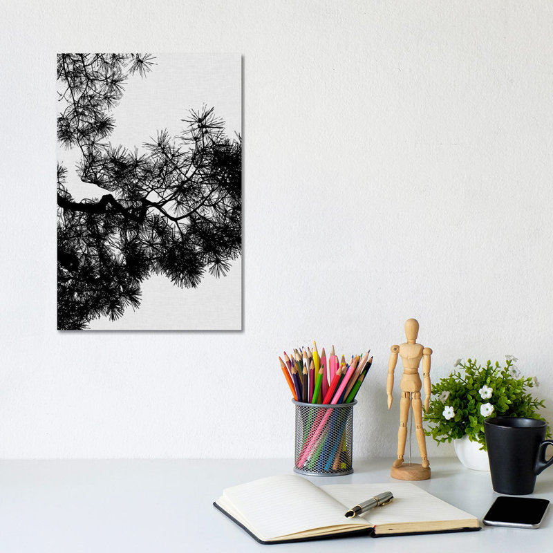 Pine Tree 1 Piece Wrapped Canvas Wall Art, 20.32 cm H x 30.48 cm W