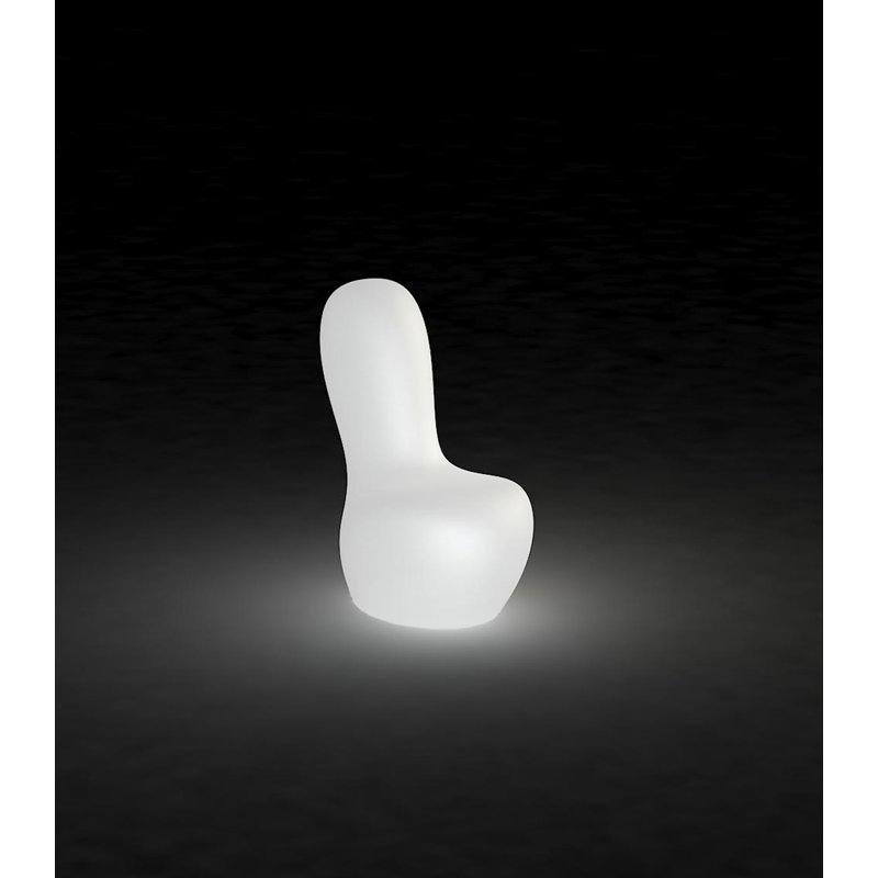 Sabinas Matte Ice White Plug-In LED Outdoor Floor Lamp, 34.75" H x 31.5" W x 19.25" D, Plug-in, No