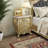 Davis 3-Drawer Cabriole Nightstand, Gold Finish