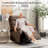 Swivel Rocker Recliner Chair In Velvet, Velvet Recliner,small Rocker Recliner Chair For Living Room, Rv, Nursery, Bedroom-Brown-1167498430