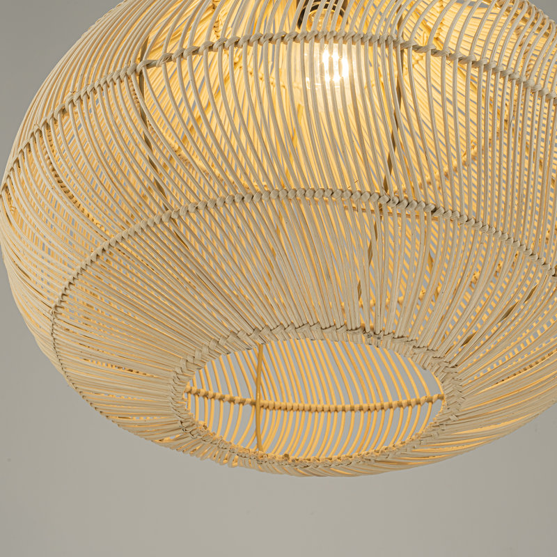 Luminaire suspendu or 20 po Roj Rattan Coastal Boho