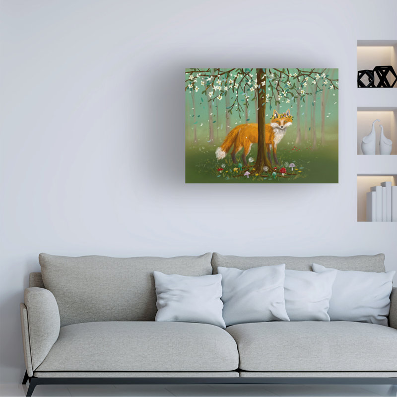 «Harrish Forest Animals Fox» sur toile par Christine Rotolo, H 14 po x l 19 po x P 2 po